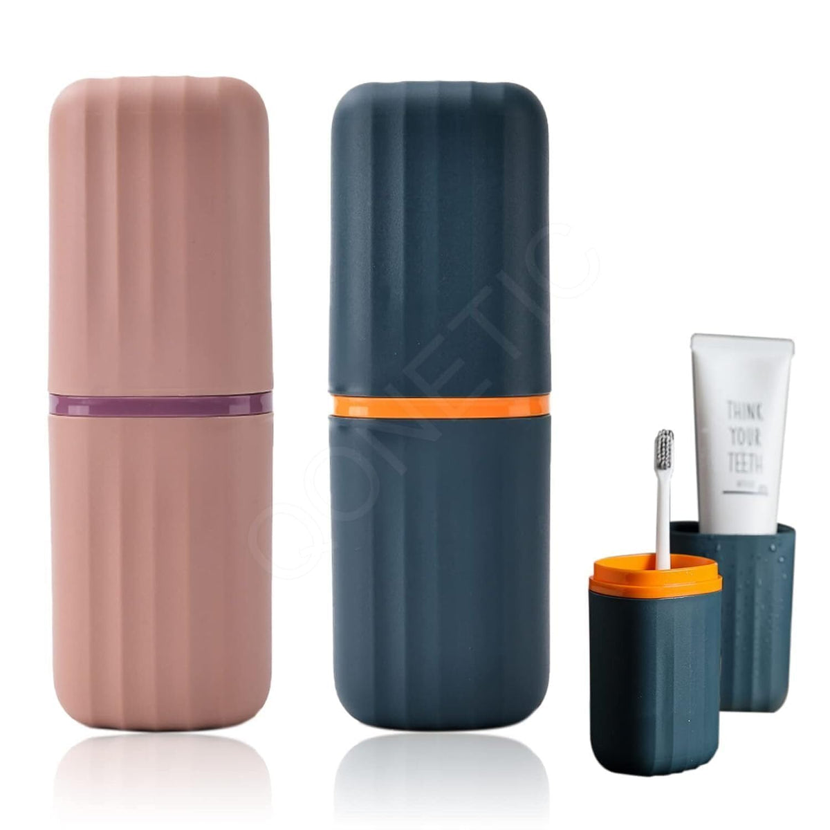 QONETIC Travel Tooth Brush Holder For Bathroom Square Toothbrush Holder For Travel, Portable Toothbrush Case & Tooth Brush Cover