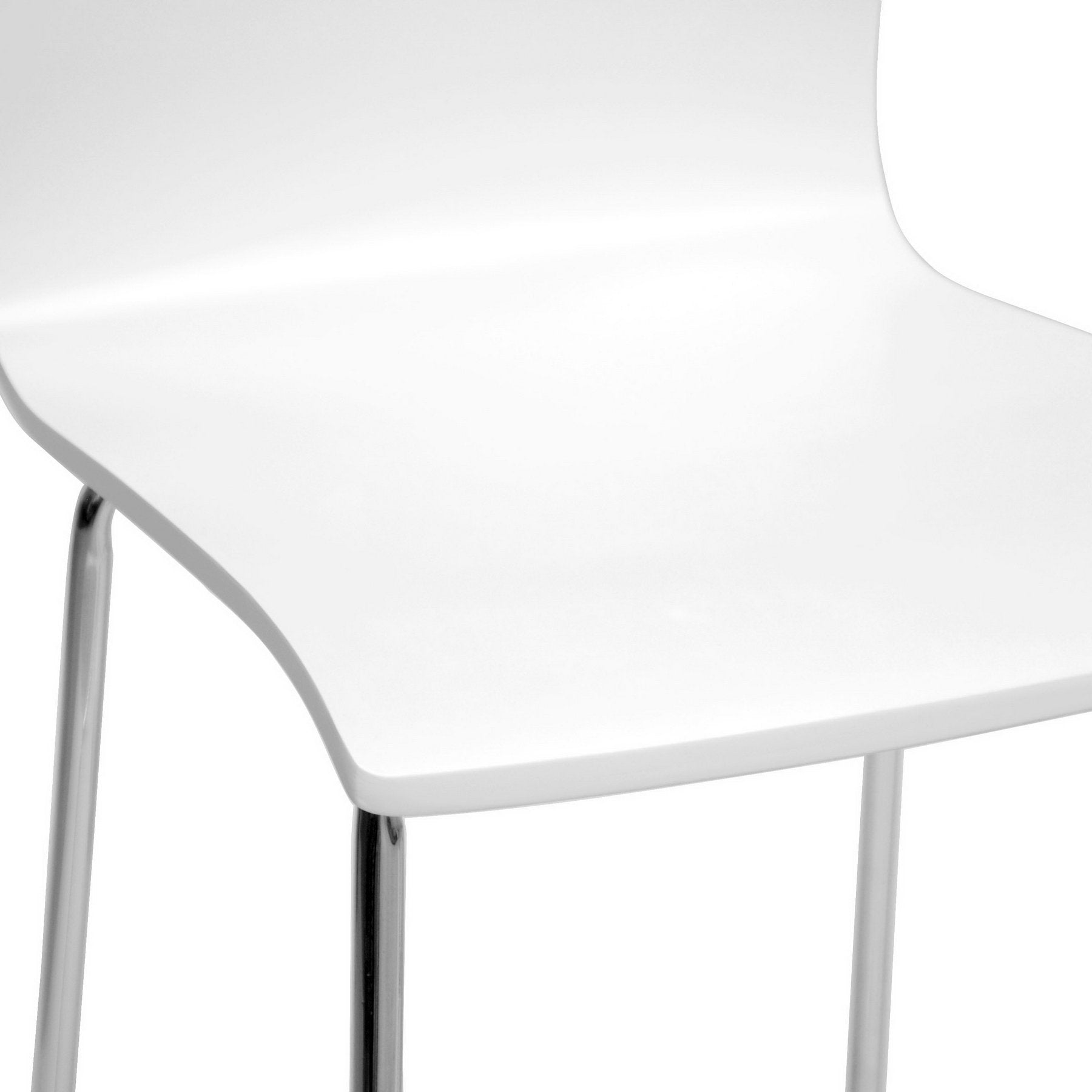 Baxton Studio Greta Modern Bar Stool, White, Set Of 2