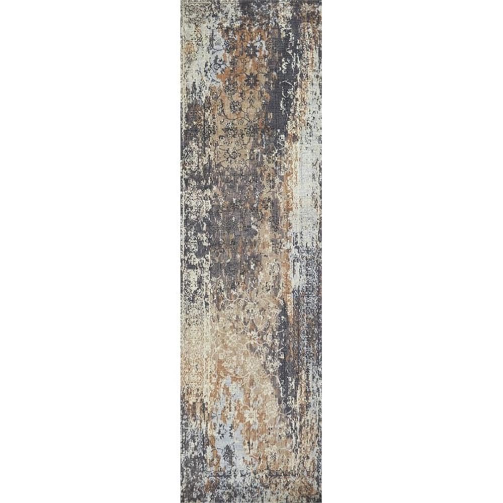 Rizzy Alora Decor Euphoria Distress Gray/Gray/Rust/Blue Hybrid Area Rug Floral