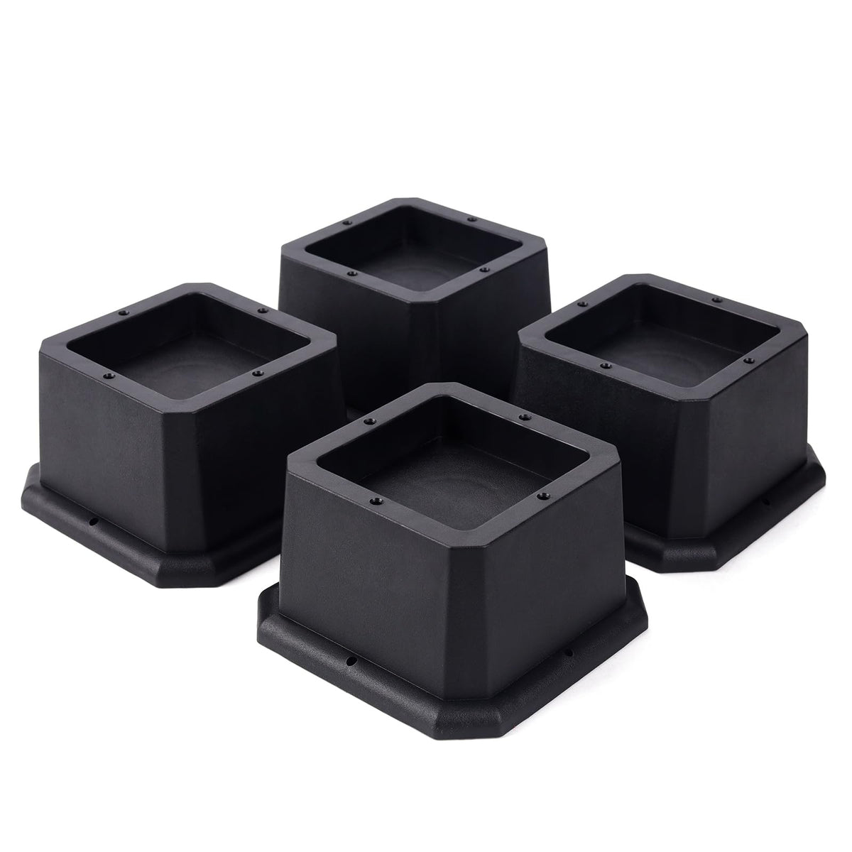 Btsd-Home Furniture Risers 2 Inch Bed Risers Heavy Duty Adjustable Dorm Bed Lifts Risers Table Desk Chair Leg Extenders 4 Pack B