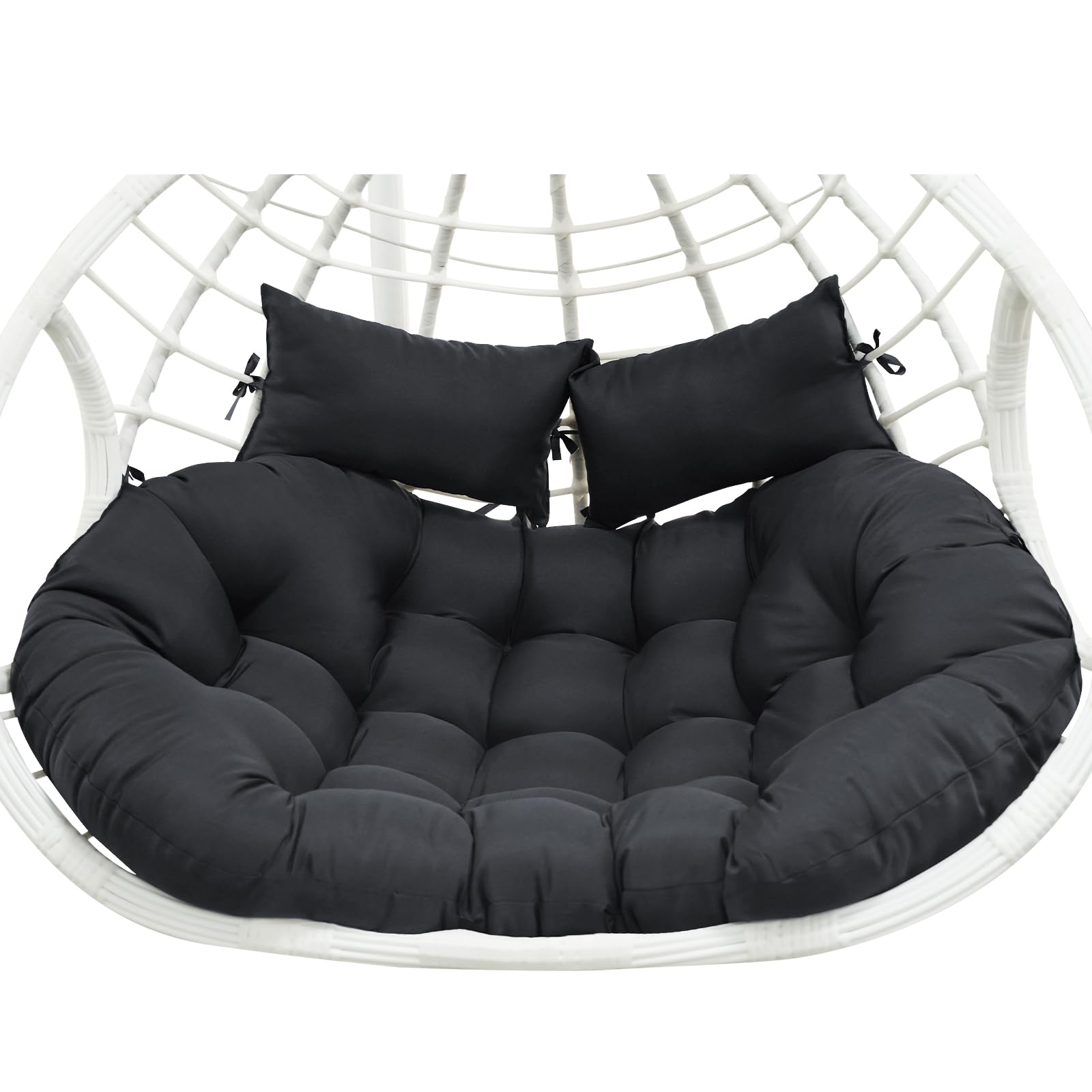 Lihtsofty Double Egg Chair Cushion Replacement 55X35In Thickened Double Egg Swing Chair Cushions Removable Swing Egg Chair Cushi