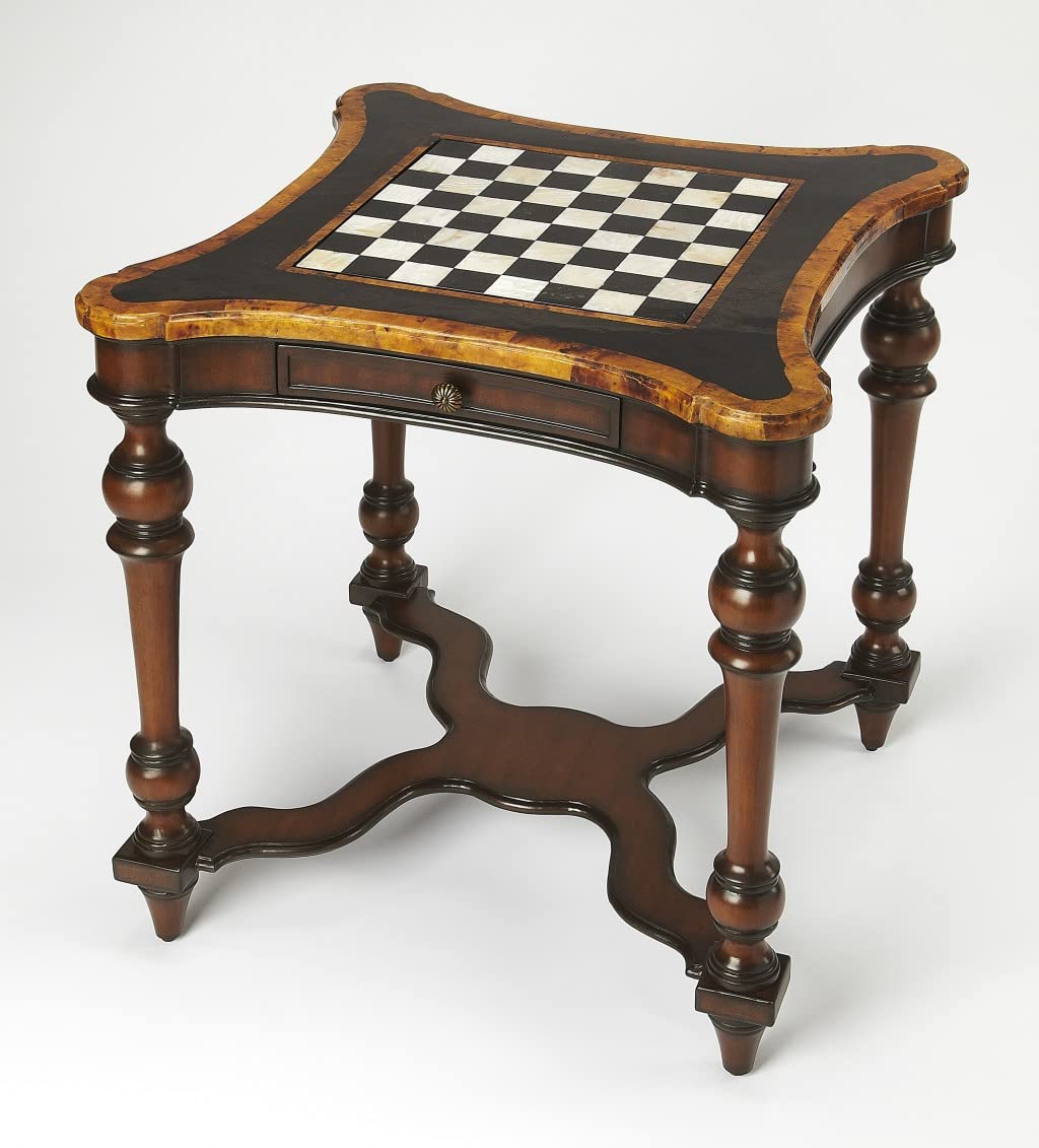 HomeRoots Assorted Wood Stone Game Table