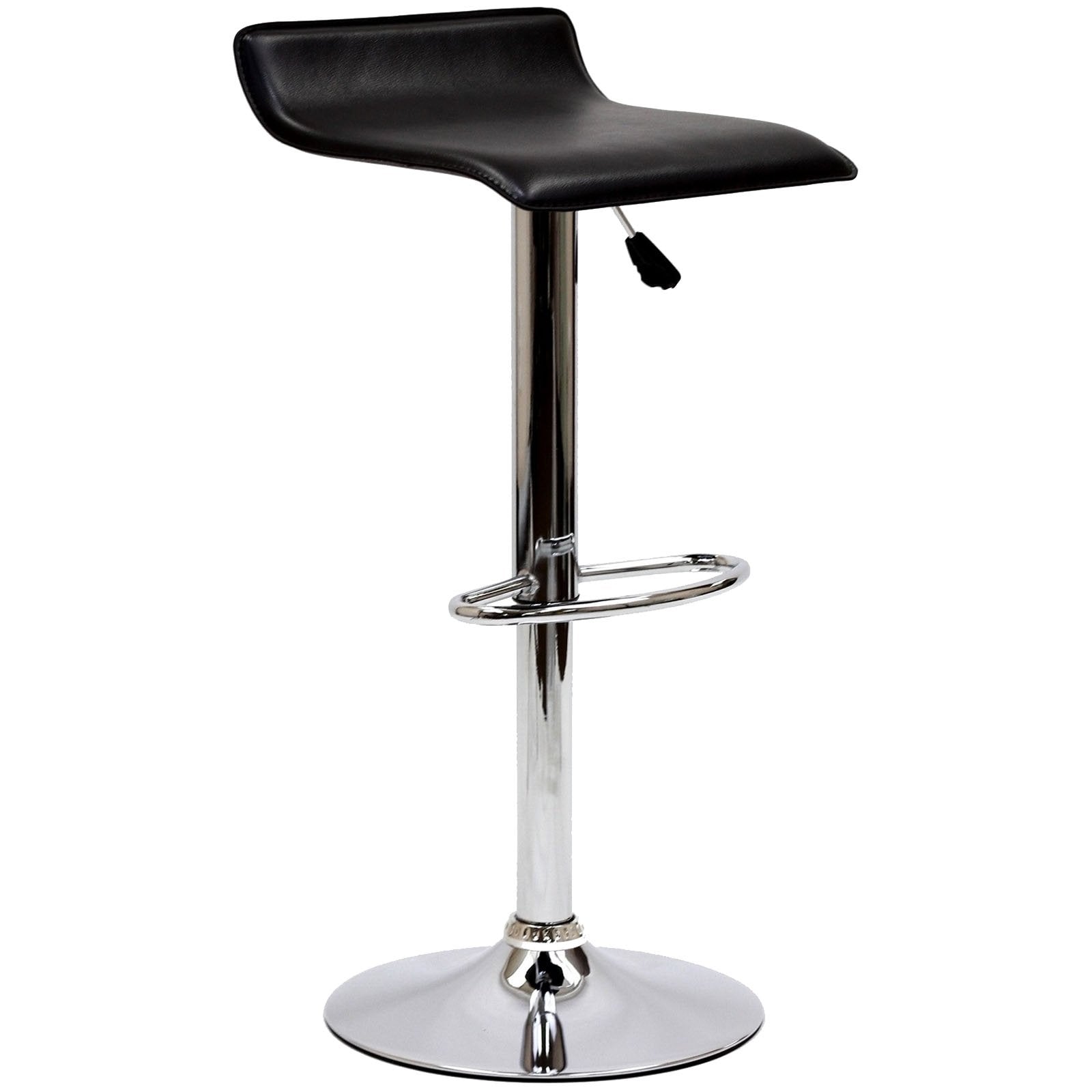 Modway Gloria Vintage Modern Faux Leather Upholstered Swivel Bar Stool in Black