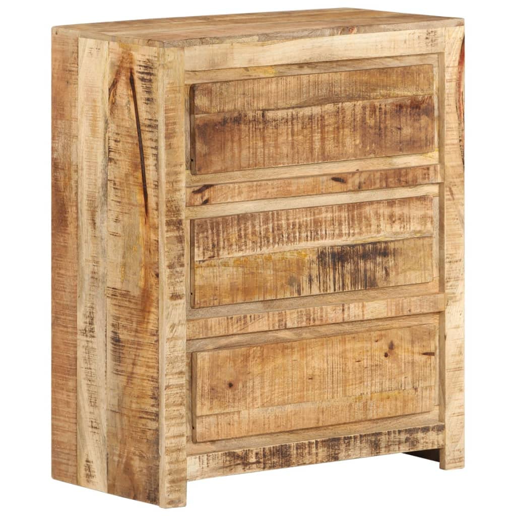 vidaXL 3-Drawer Cabinet - Solid Acacia Wood with Sheeshamfinish - Measures 23.6&quot;x13&quot;x29.5&quot; - Durable & Sturdy