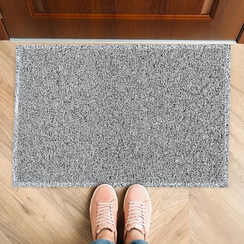 Floortex® Doortex® Twistermat Indoor Entrance Mat, Black/White - 35&quot; X 47&quot;