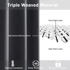 Jiuzhen Dark Grey Blackout Curtains For Bedroom - Light Blocking And Noise Reducing Grommet Curtains For Living Room Darkening Curtains, Set Of 2 Window Curtain Panels, 38 X 72 Inch Length
