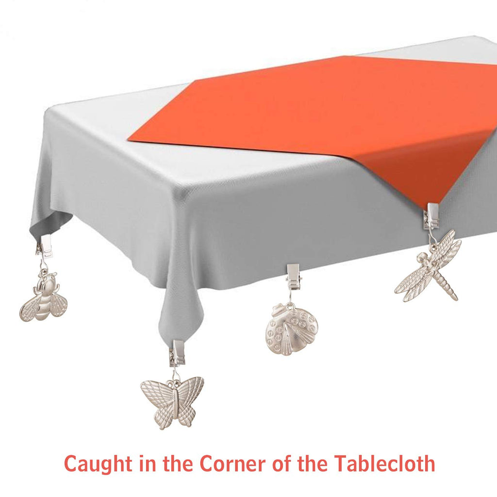 Gwhole 4 Pack Of Tablecloth Weights With Metal Table Clip Clamps For Outdoor Garden Party Picnic Table Covers
