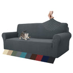 Znsayotx 1 Piece Jacquard Couch Covers For 3 Cushion Couch High Stretch Sofa Cover For Pets Dogs Anti Slip Extra Large Sofa Slip