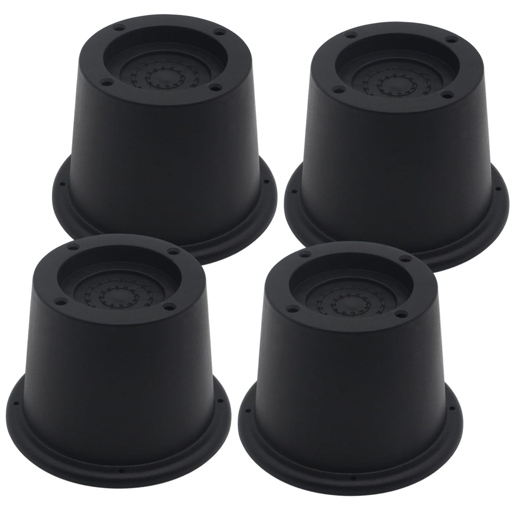HANIHUA 4 Pack Black Bed Risers, 2.3 Inch Heavy Duty Furniture Lifts for Sofa, Couch, Desk, Supports Up to 1,300 Lbs