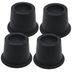 HANIHUA 4 Pack Black Bed Risers, 2.3 Inch Heavy Duty Furniture Lifts for Sofa, Couch, Desk, Supports Up to 1,300 Lbs