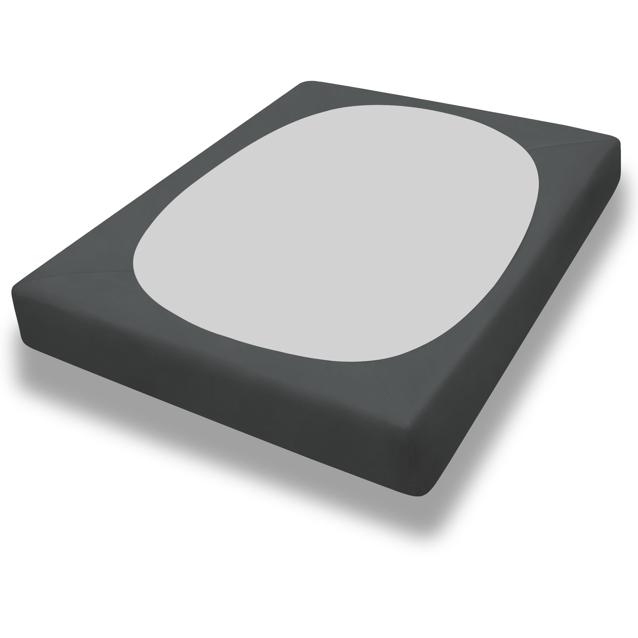 Purefit Stretchy Box Spring Cover Full - Elastic Fitted Box Spring Wrap Around 4 Sides, Wrinkle & Fading Resistant Fits Full Siz