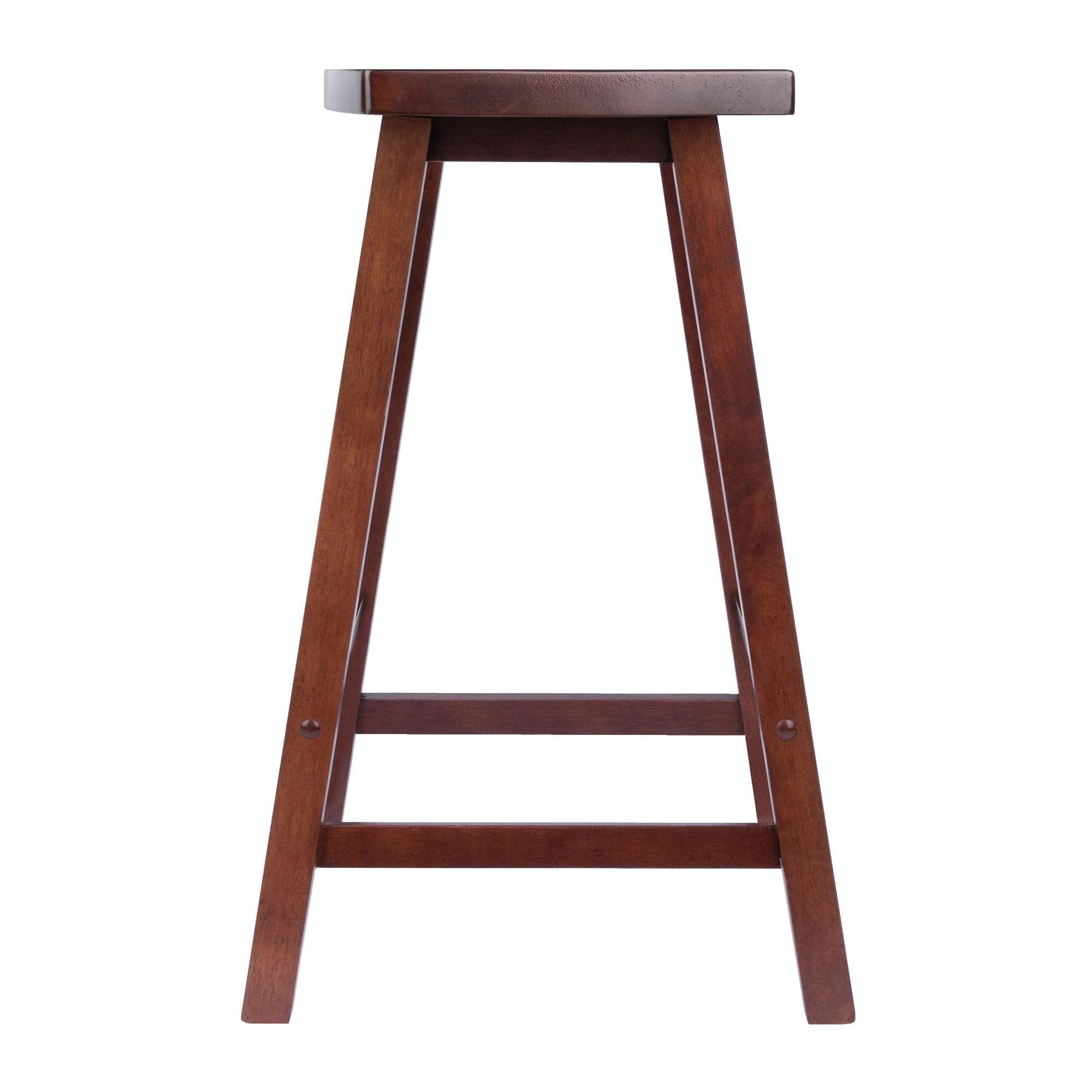 Winsome Katashi Fan Shape Counter Stool, Walnut, 24'