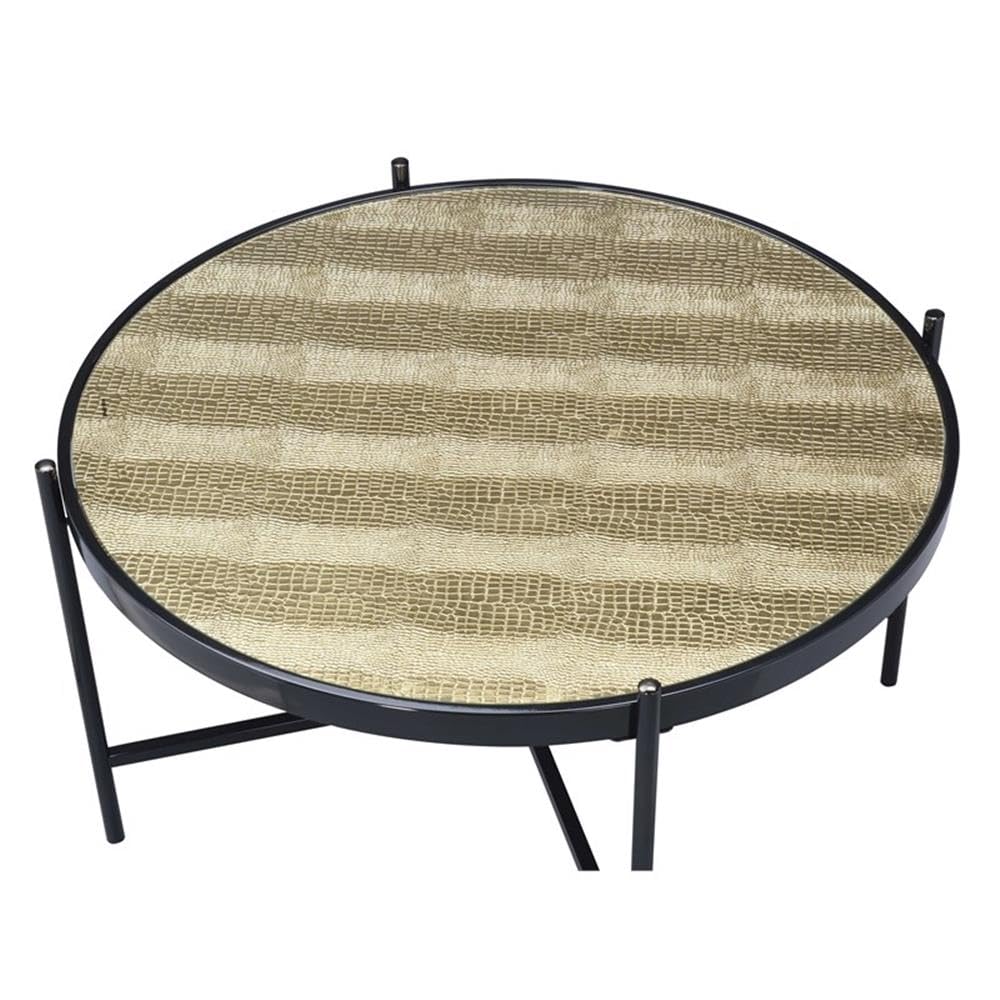 Acme Taggert Round Glass Top Coffee Table