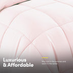 Sweet Home Collection 7 Piece Comforter Set Bag Solid Color All Season Soft Down Alternative Blanket & Luxurious Microfiber Bed