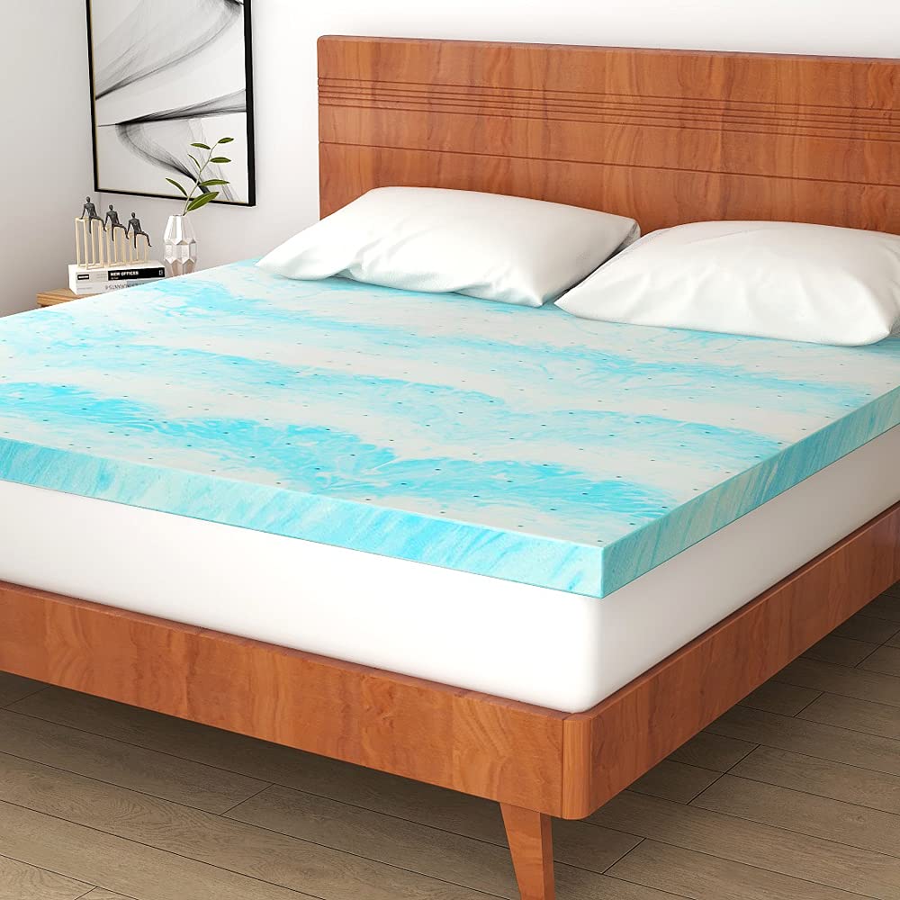Mattress Topper, 3 Inch Gel Memory Foam Mattress Topper For Queen Size Bed