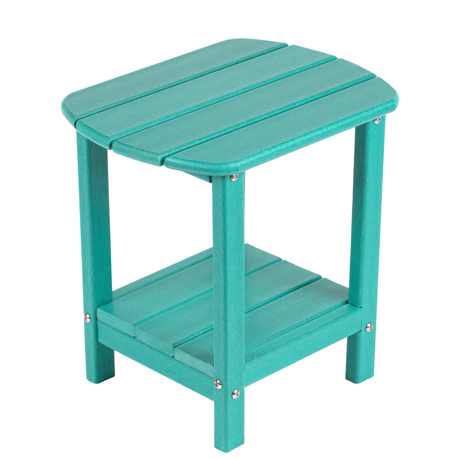 Nalone Adirondack Side Table 16.5' Outdoor Side Table Hdpe Plastic Double Adirondack End Table Small Table For Patio (Aruba)