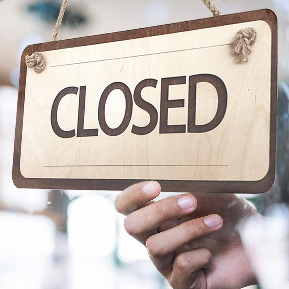 Wooden Open Closed Sign 12?6 Inch - Wooden Rustic Open And Closed Sign For Business - Wood Hanging Business Open Sign With Rope