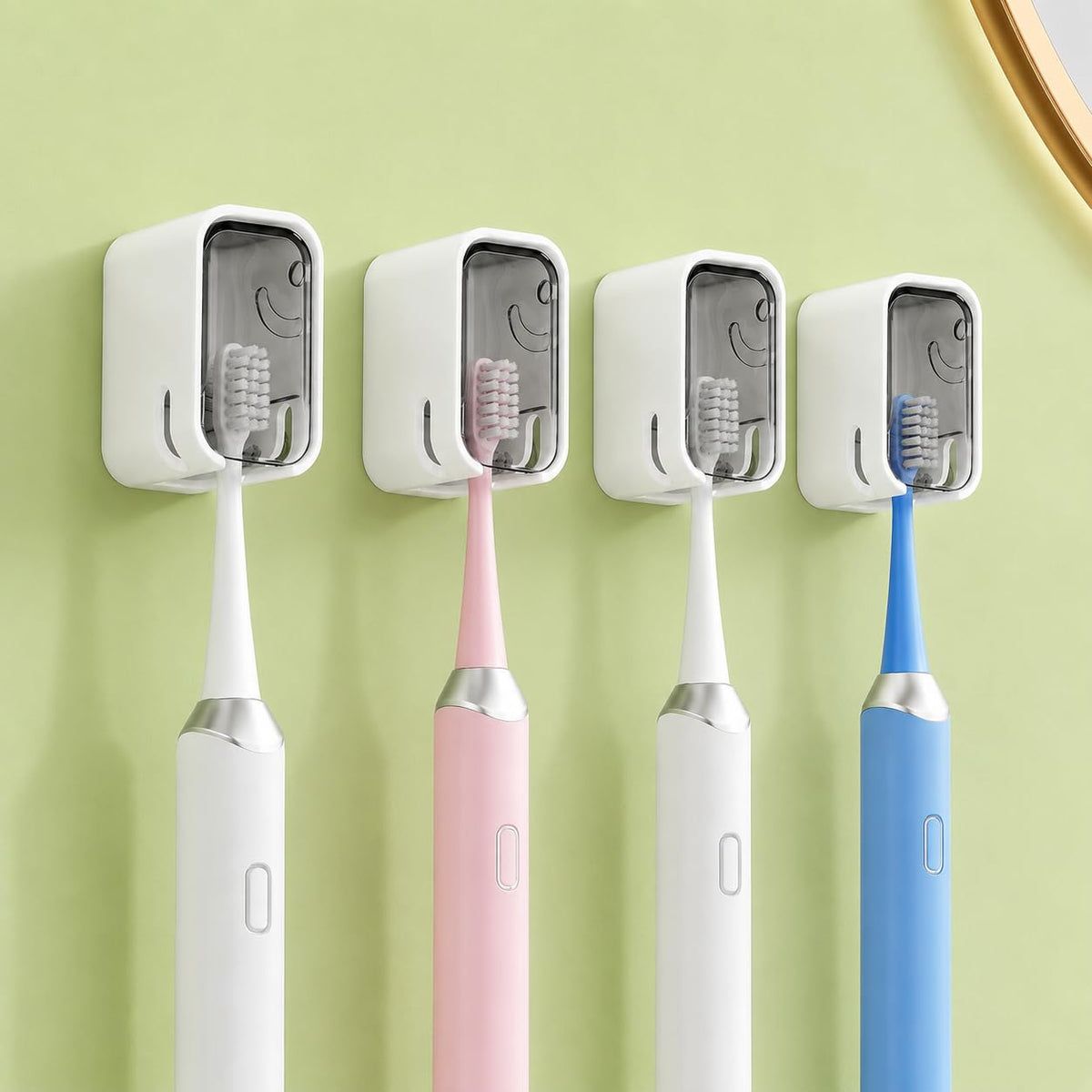Abwehr 4 PCS Wall Mounted Toothbrush Holder