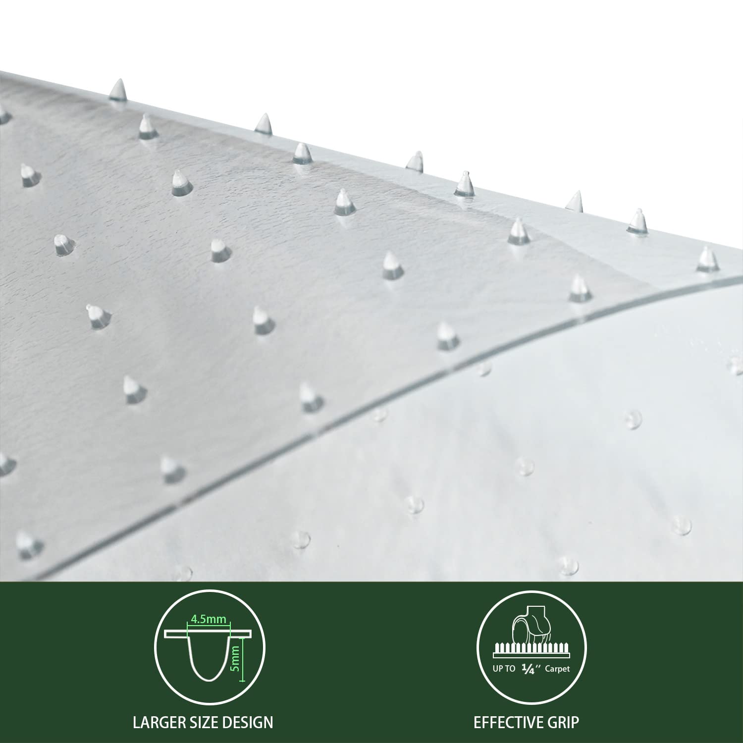 Futurhydro Chair Mat For Hardwood Floor, 45' X 53' Large Clear Easy Glide Large Computer Chair Mat, Plastic Rolling Chair Mat For Tile Floor And Gaming Floors (Rectangle)