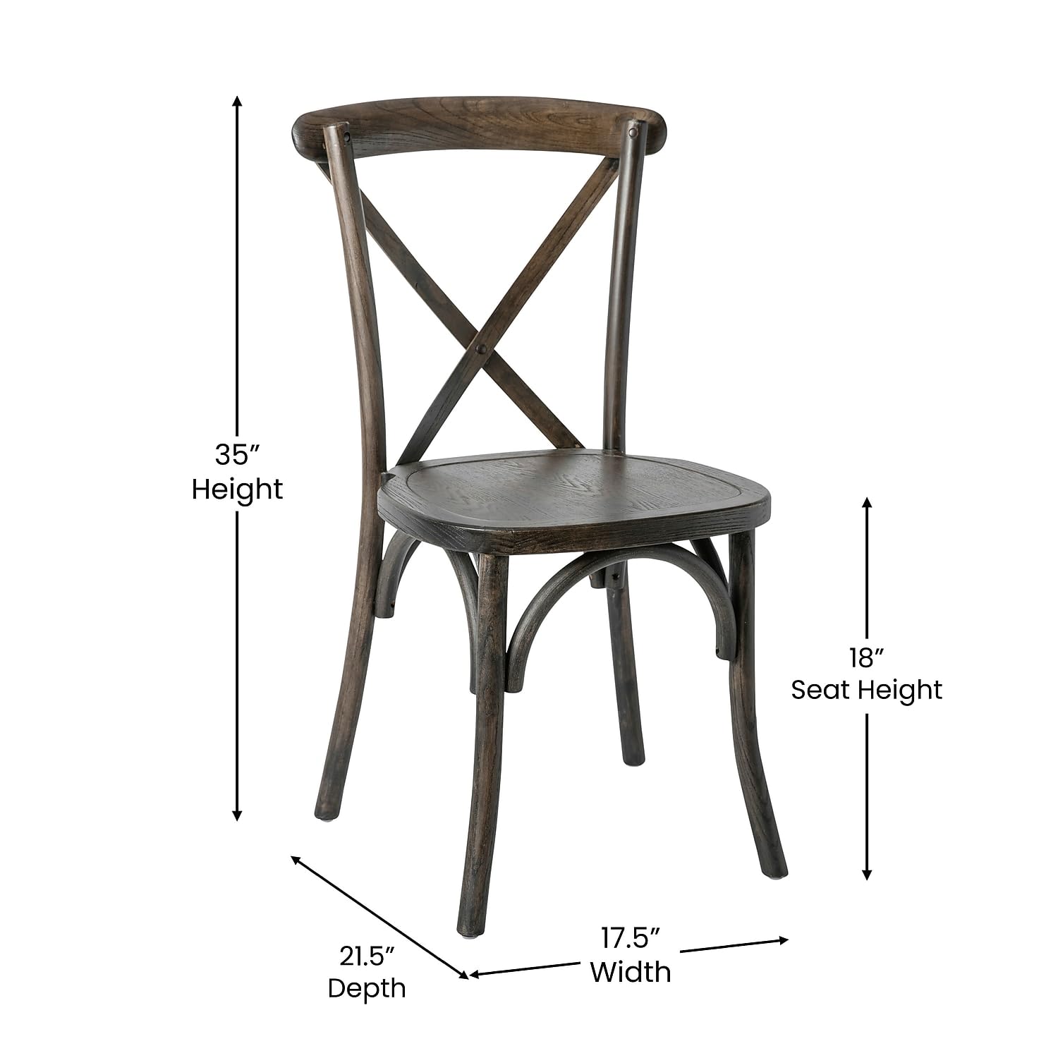 Flash Furniture HERCULES Series Early American Cross Back Chair