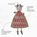 Mon Ami Holiday Reindeer Inspired Plush Advent Countdown To Christmas Calendar, Wall Hanging, Christmas Decor, Fabric Calendar,