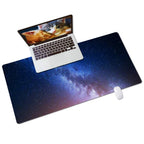 Qiyi Desk Pad, Galaxy Pu Leather Desk Blotter Protector, Waterproof Computer Desk Mat, Keyboard Mouse Pads, Non Slip Base Home &