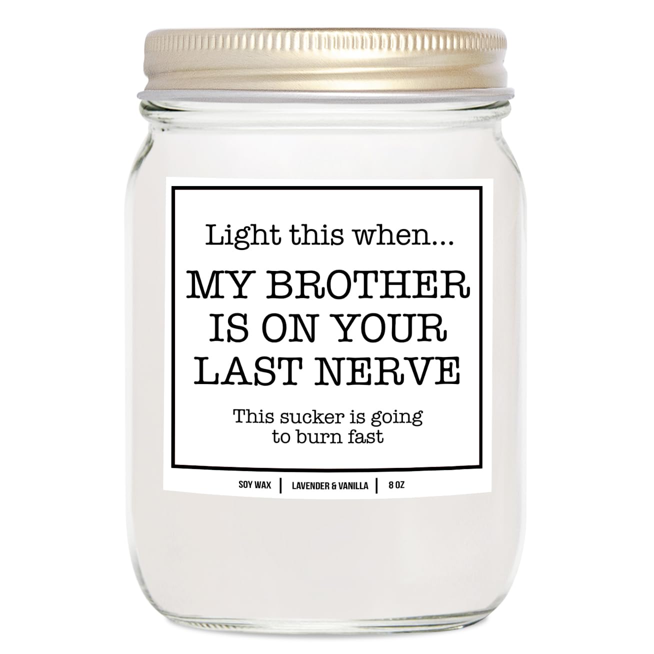 YouNique Designs Funny Sister in Law Gifts Funny Soy Candle 8oz - Sister in Law Birthday Gift Ideas - Future Sister in Law Weddi