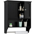 Iwell Bathroom Wall Cabinet with Adjustable Shelf & Doors, Over The Toilet Storage Cabinet, Medicine Cabinet for Bathroom, Laund