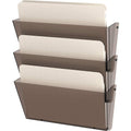 Deflecto 63602 Unbreakable Docupocket Expandable Three-Pocket Wall File Set, Letter, Smoke