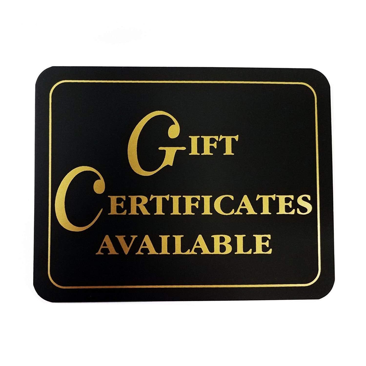 Elegant Gift Certificates Available Business Sign - 5.5' H X 7' W, 1 Sign