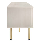Modway Cambria Rattan and Particleboard TV Stand for TVs up to 60" in White