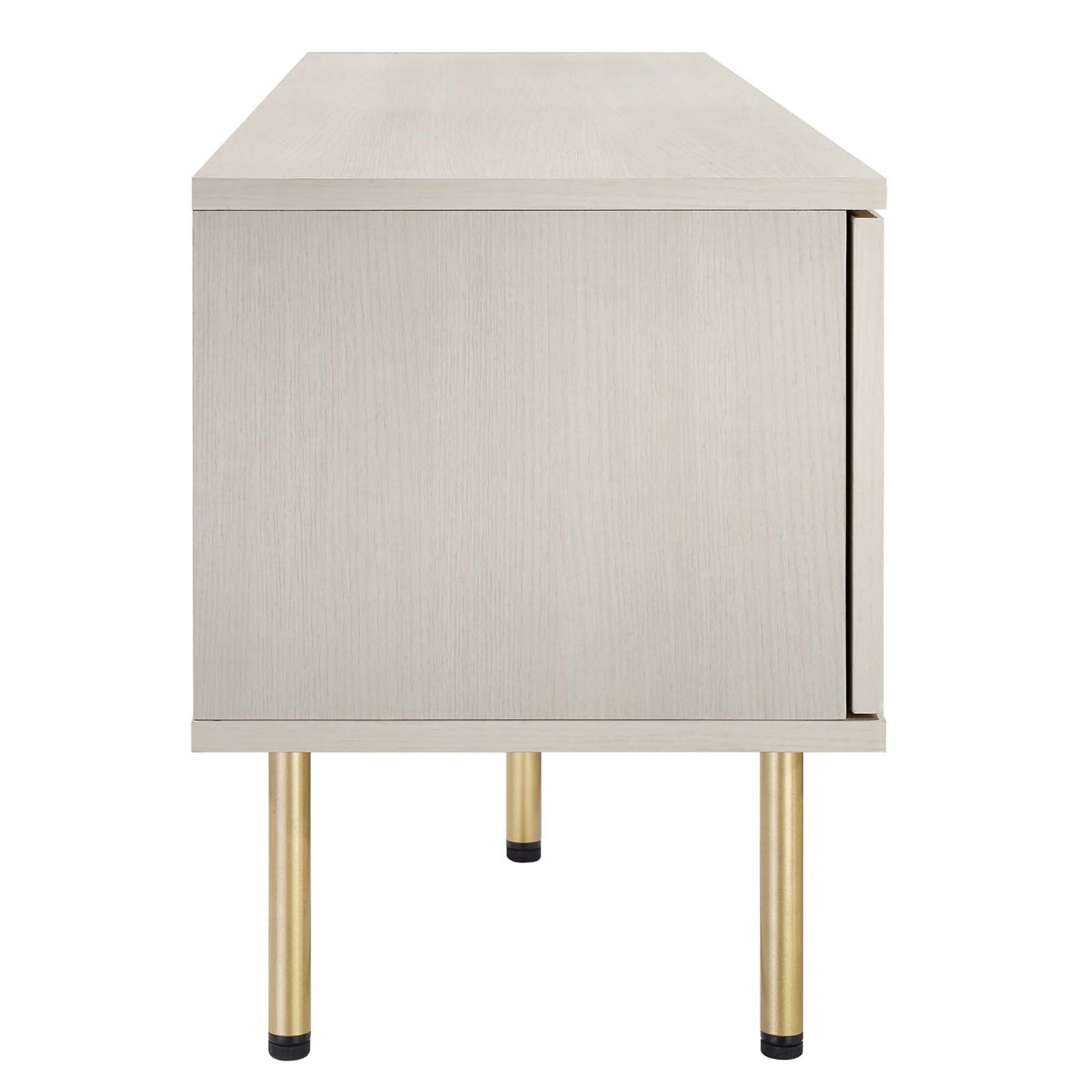 Modway Cambria Rattan and Particleboard TV Stand for TVs up to 60" in White