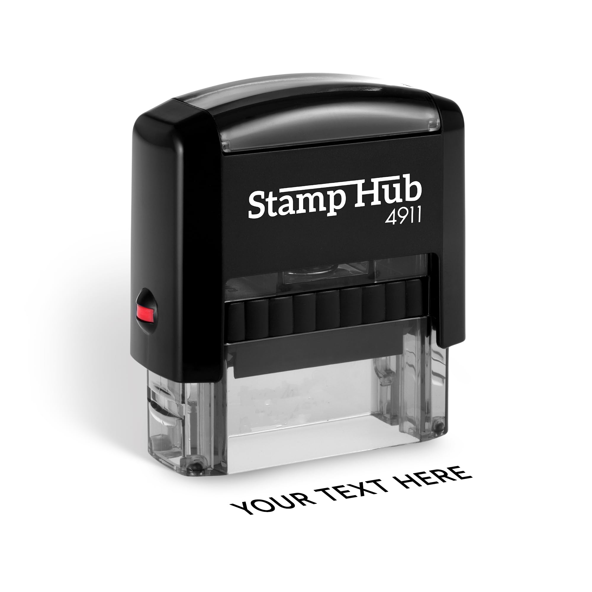 Stamp Hub Self Inking Personalized Stamp - 1 Line Custom Stamp, Customizable Office Name Stamp, Ink Stamps For Business - Easy T