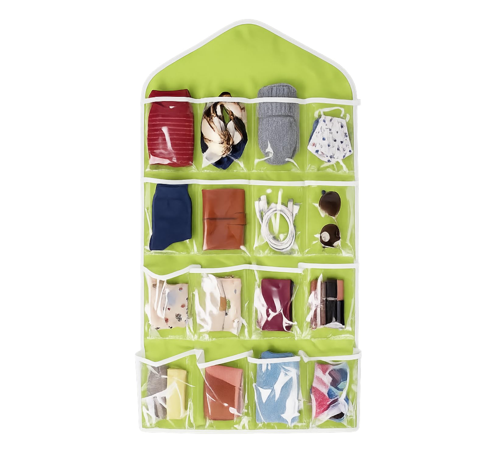 Lynacz Closet Storage Organizer 16 Pocket Hanging Design || Wardrobe Holder For Accessories Jewelry Socks Ties Multi Use Space S