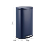 Happimess Hpm1011E Curtis 8-Gallon Step-Open Trash Can, Fingerprint Resistant, Modern, Minimalistic For Home, Kitchen, Laundry R