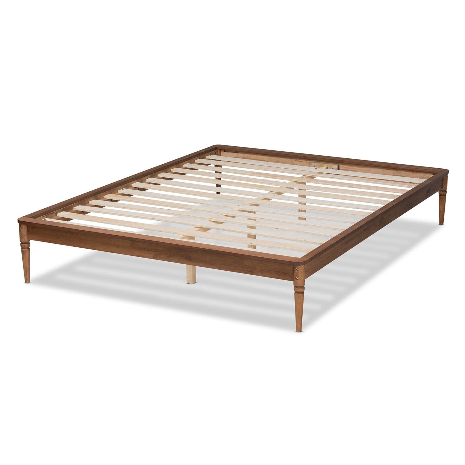 Baxton Studio Tallis Walnut Brown Finished Wood Queen Size Bed Frame