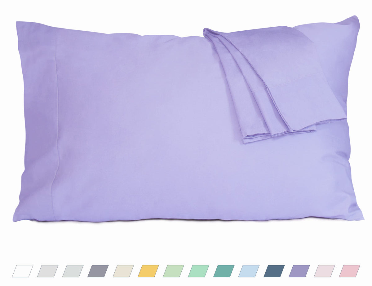Cotton Pillow Cases King Size Set Of 2, 20 By 40 Inches King Pillow Cases, Purple King Pillow Cases, King Pillowcases Cotton Per