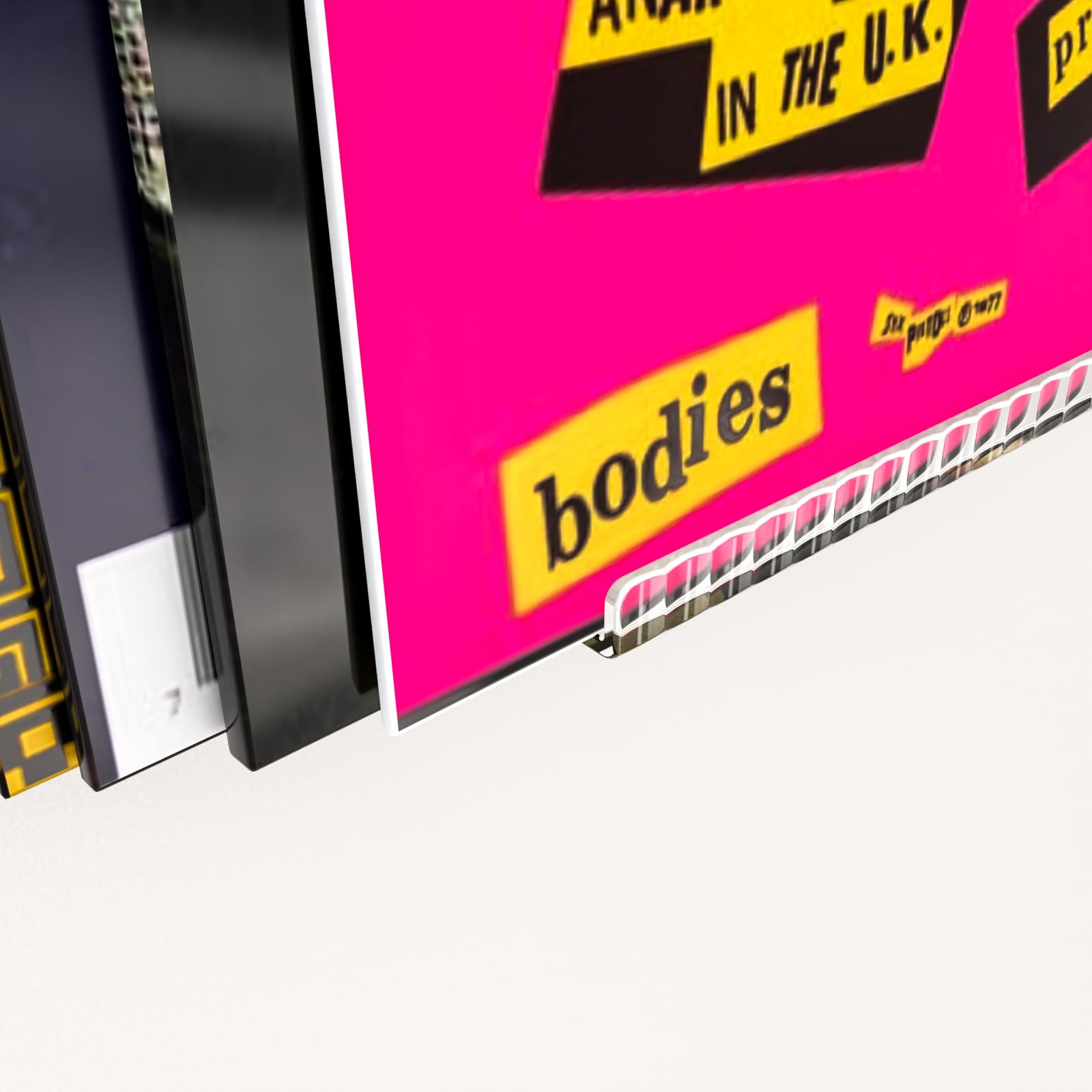 Cq Acrylic 2 Pack Acrylic Clear Floating Bookshelf For Kids Room,15' Invisible Wall Mounted Hanging Book Shelves,U Modern Picture Ledge Display Toy Storage Vinyl Record Wall Shelf,Clear