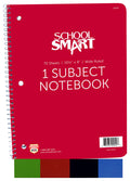 School Smart Spiral Wide Ruled Notebook, 8 X 10-1/2 Inches