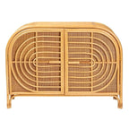 bali & pari Ovalet 2-Door Modern Rattan Sideboard in Natural Brown