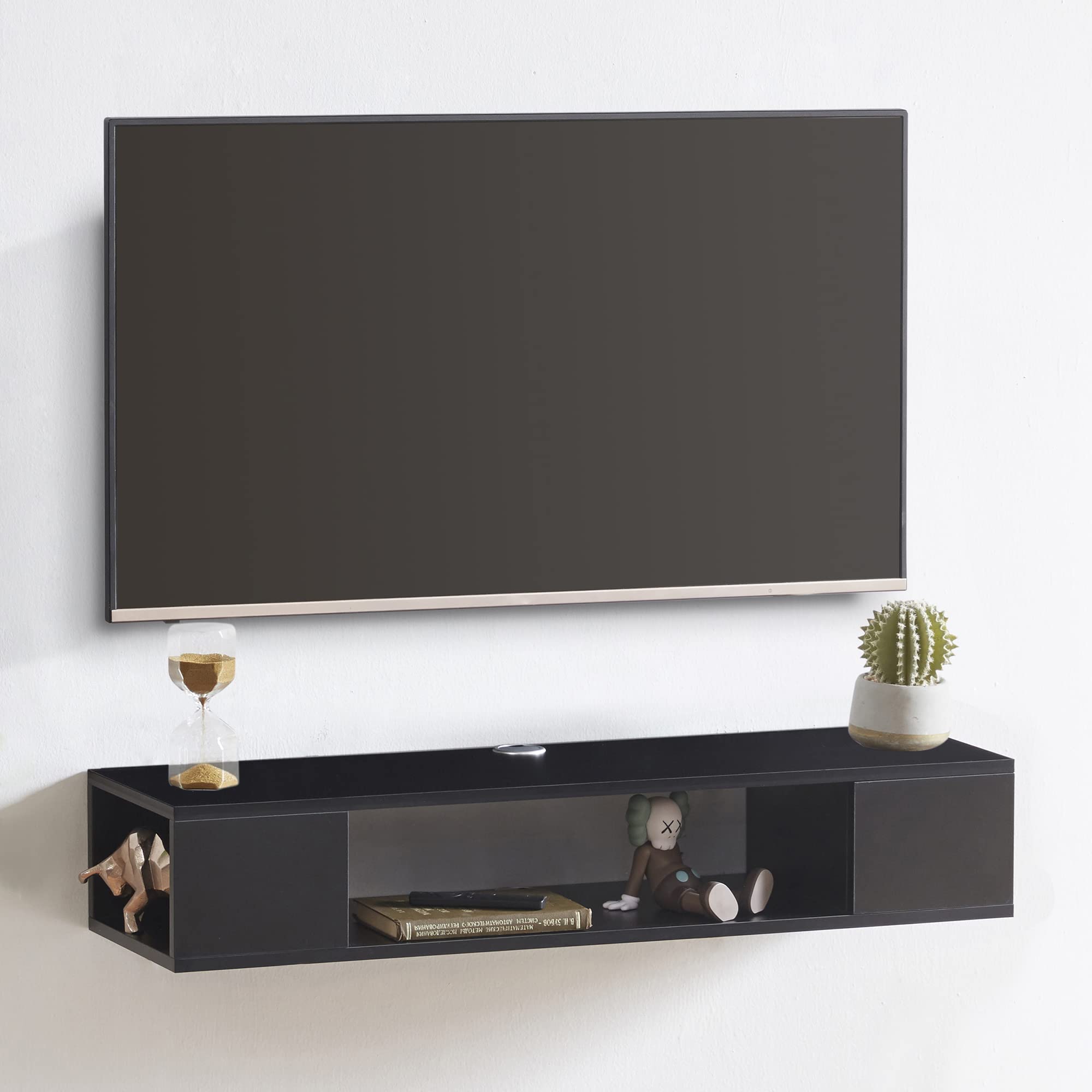 GHC Floating TV Stand, Wall Mounted Entertainment Center and Cabinet Shelf, TV Console with Storage,Media Console for DVD Player