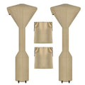 Outdoorlines Waterproof Outdoor Patio Heater Covers With Zipper And Storage Bag, Dust-Proof Uv-Resistant Windproof Propane Heavy Duty Heater Cover For Standing Heater, 2 Packs-95Hx34Dx19B Inch Camel