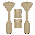 Outdoorlines Waterproof Outdoor Patio Heater Covers With Zipper And Storage Bag, Dust-Proof Uv-Resistant Windproof Propane Heavy Duty Heater Cover For Standing Heater, 2 Packs-95Hx34Dx19B Inch Camel