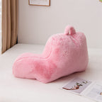 A Nice Night Faux Fur Reading Pillow Bed Wedge Large Adult Backrest With Arms Back Support For Resting In Bed/Couch For Bedrest,