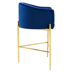 Modway Savour Tufted Performance Velvet Bar Stool, Navy