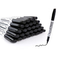 Volcanics Black Dry Erase Markers Low Odor Fine Whiteboard Markers Thin Box Of 125