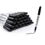 Volcanics Black Dry Erase Markers Low Odor Fine Whiteboard Markers Thin Box Of 125