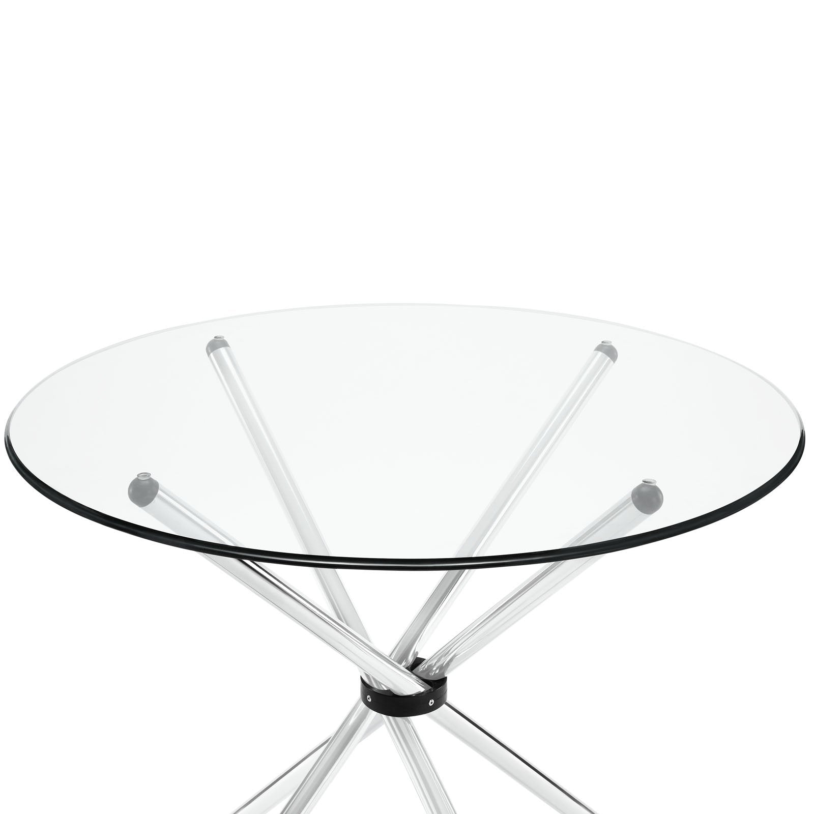 East End Imports Eei-1074-Clr Baton Dining Table44; Clear