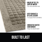 Gorilla Grip Ultra Absorbent Moisture Guard Doormat, Absorbs Up To 2.75 Cups Of Water, Stain And Fade Resistant, Spiked Rubber Backing, All Weather Mats Capture Dirt, Indoor Outdoor, 72X24, Beige