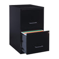 Lorell 14341 18 Deep 2Drawer File Cabinet, Black